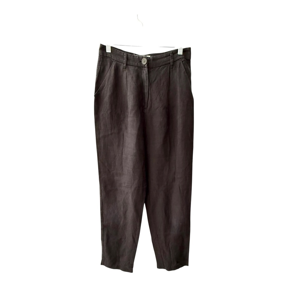 Mara Hoffman Hemp Trousers in Black Size 4